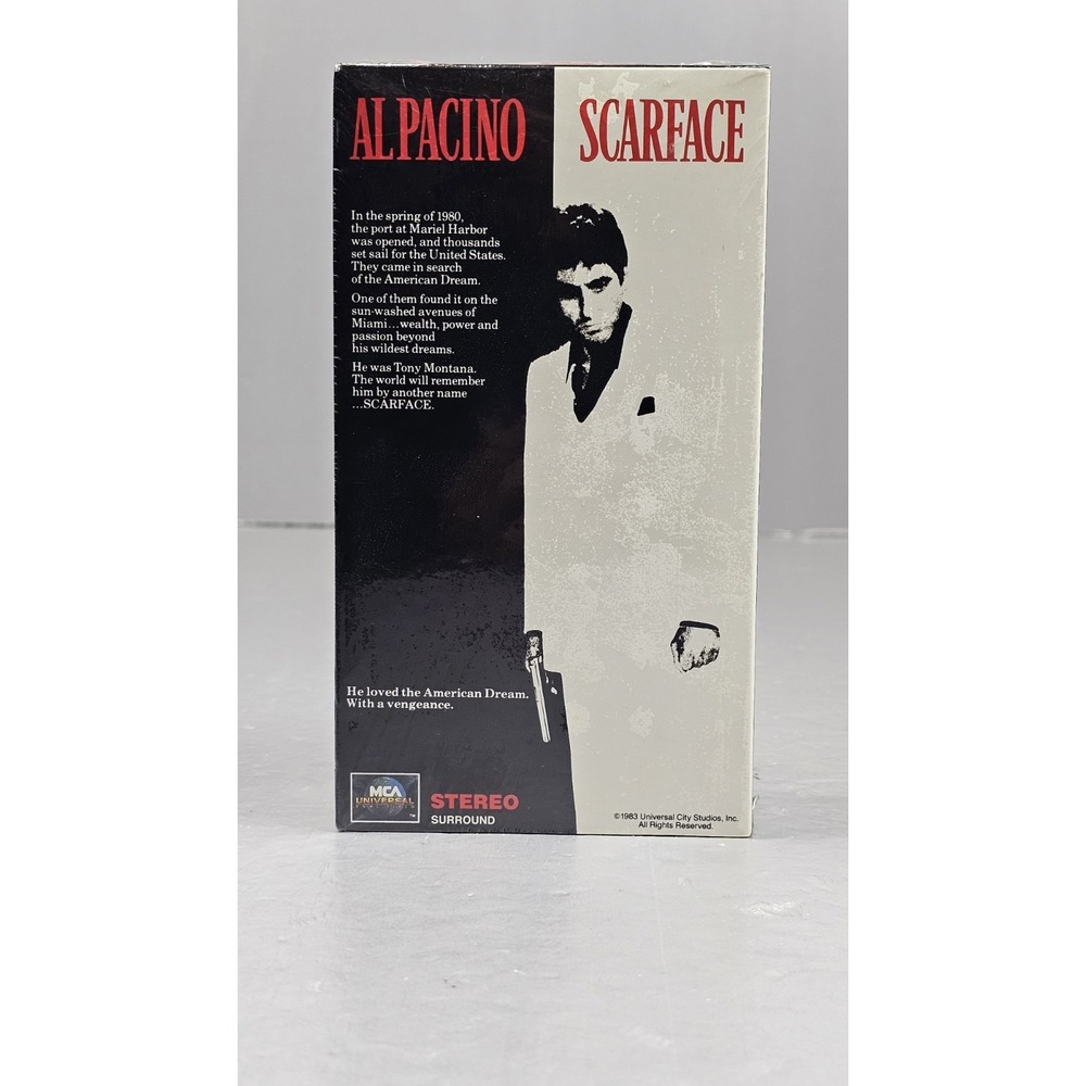 Scarface VHS Tape 1989 SEALED With MCA WATERMARKS 2 Tape BOX‎ SET! RARE